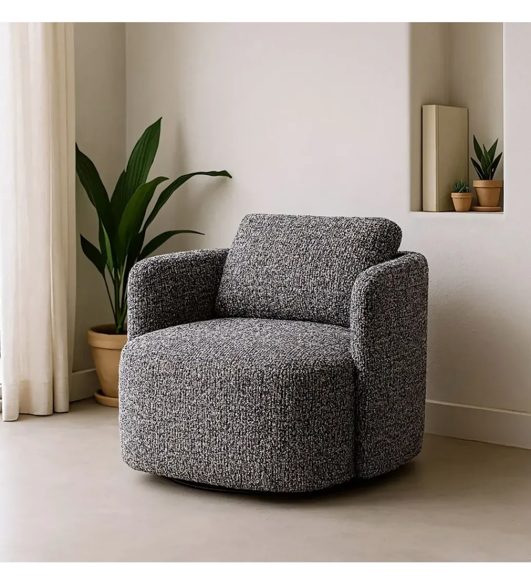 Fotel obrotowy REVOLIO 89 cm czarny*DENZO Hot