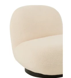 Fotel obrotowy Snow 81 cm Bouclé biała*J-Line Clearance