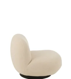 Fotel obrotowy Snow 81 cm Bouclé biała*J-Line Clearance