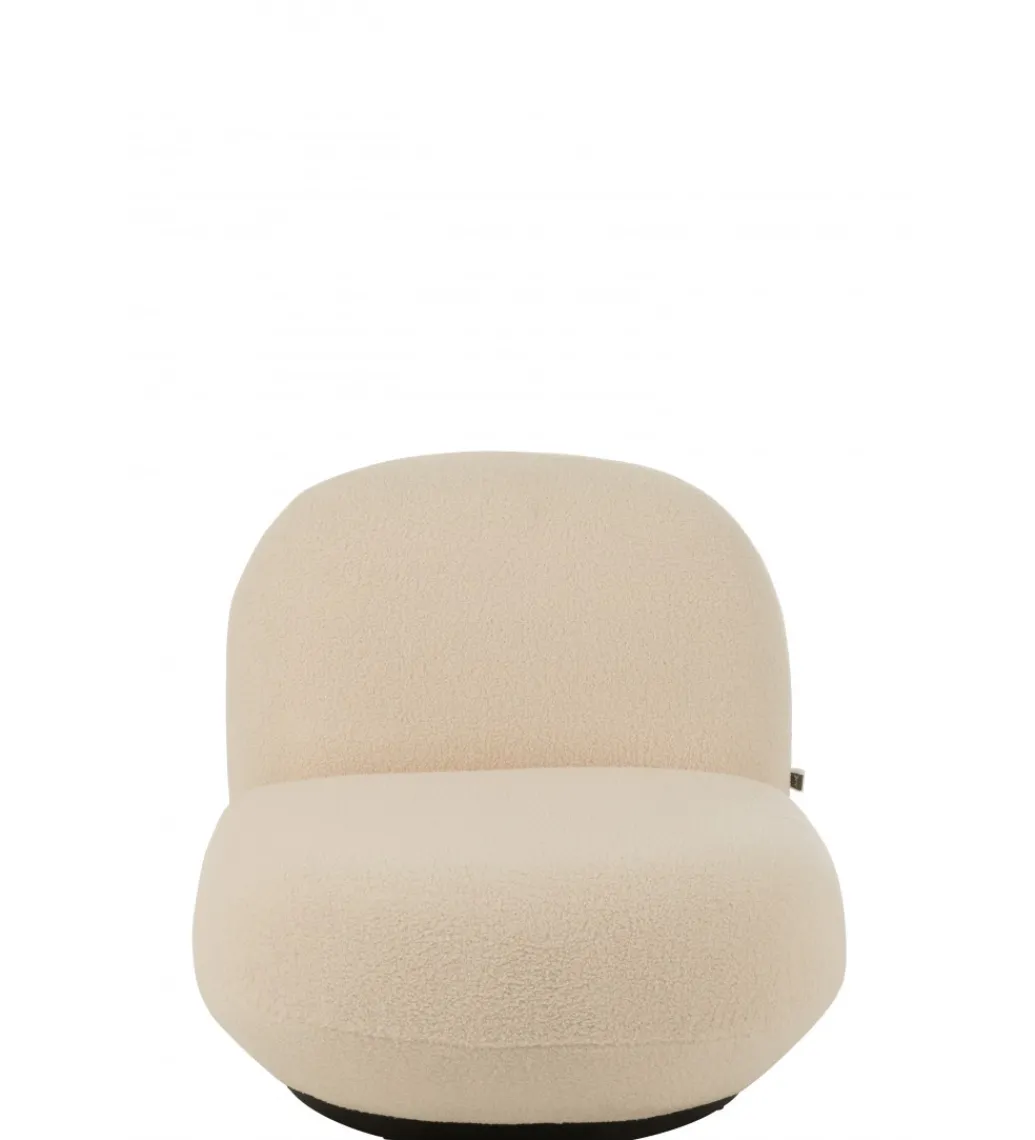 Fotel obrotowy Snow 81 cm Bouclé biała*J-Line Clearance