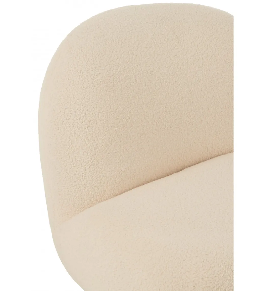 Fotel obrotowy Snow 81 cm Bouclé biała*J-Line Clearance