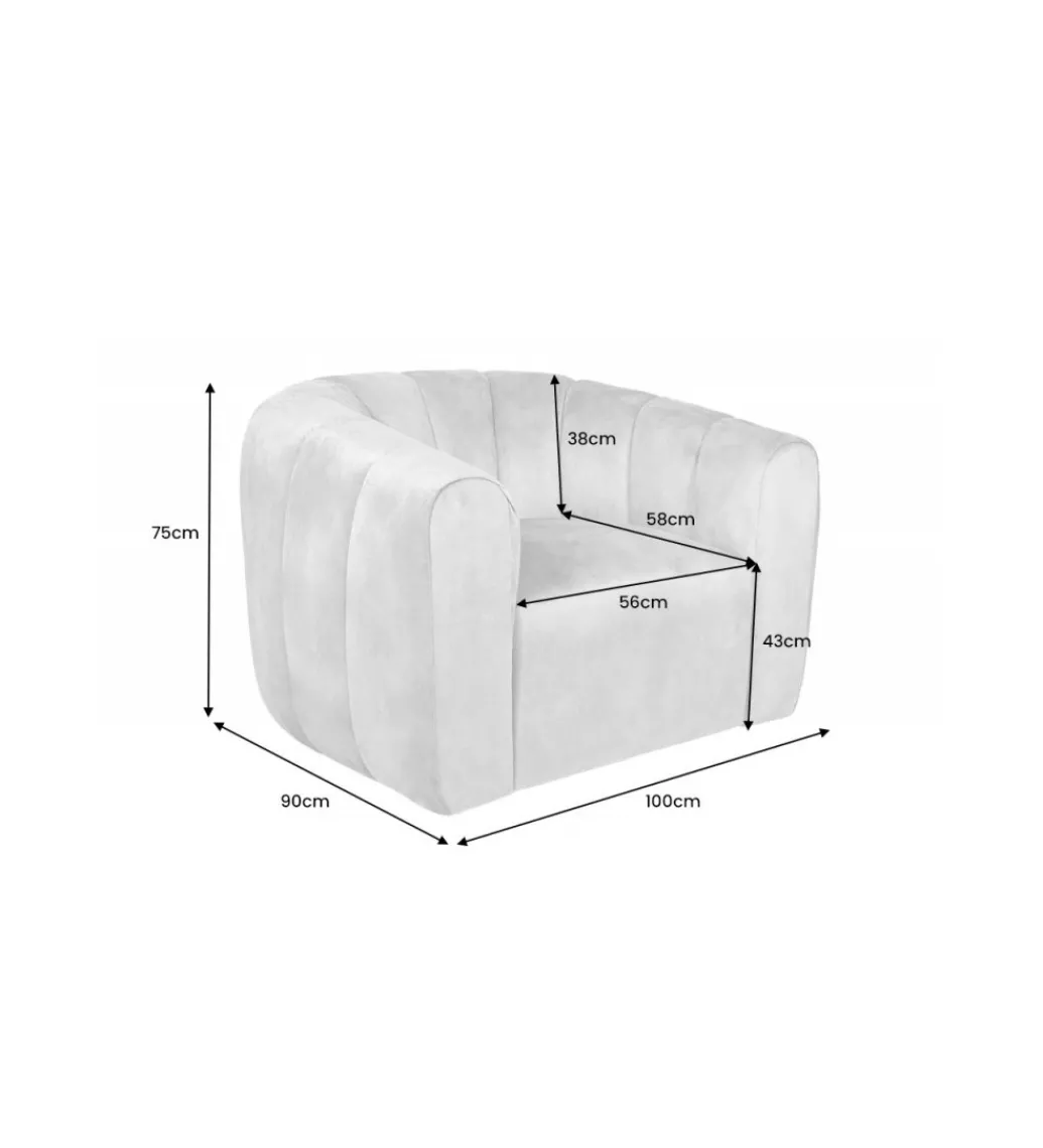 Fotel obrotowy 360 stopni LINO 103 cm ciemnoszary*Invicta Interior Outlet
