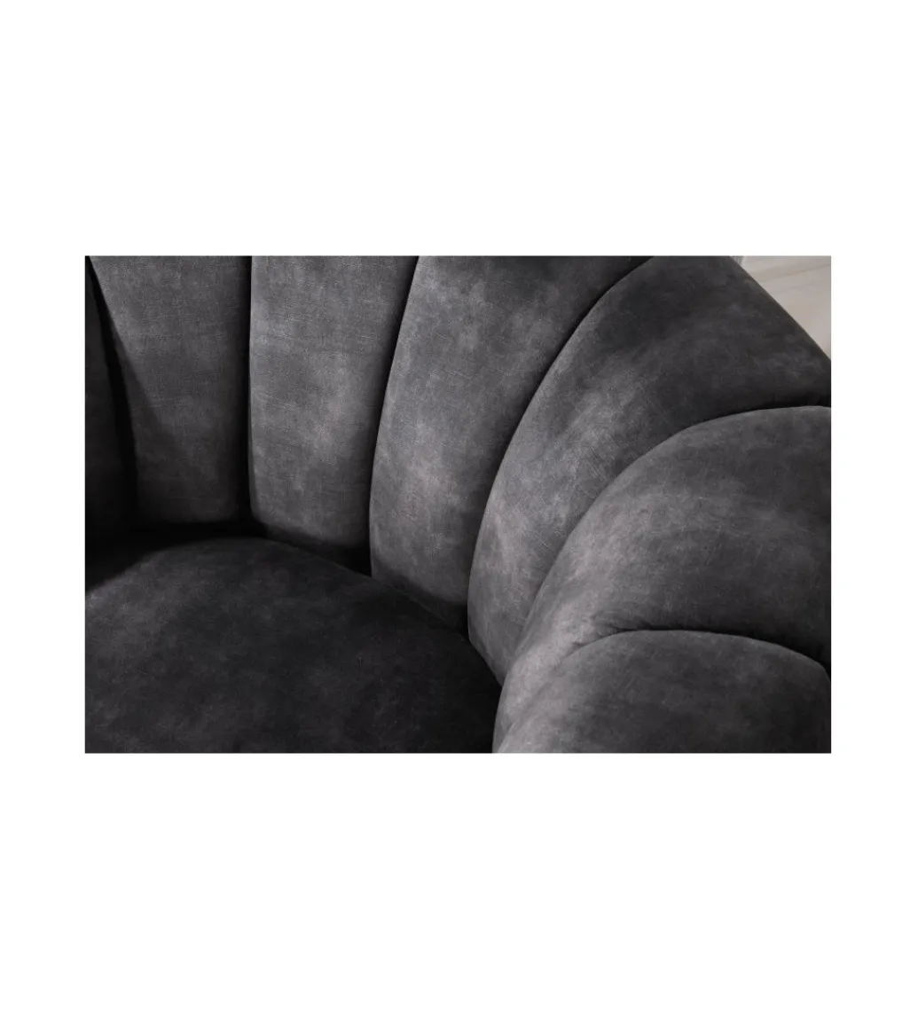 Fotel obrotowy 360 stopni LINO 103 cm ciemnoszary*Invicta Interior Outlet