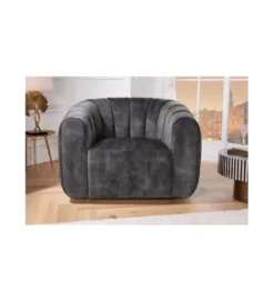 Fotel obrotowy 360 stopni LINO 103 cm ciemnoszary*Invicta Interior Outlet