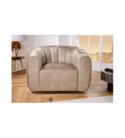 Fotel obrotowy 360 stopni LINO 103 cm greige*Invicta Interior Outlet