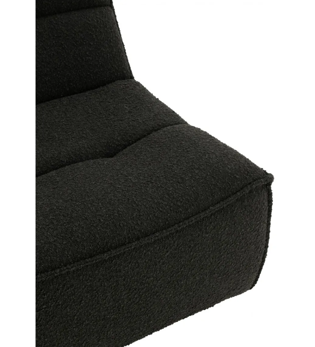 Fotel obrotowy Swivel Bouclé 83 cm czarny*J-Line Best