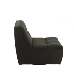 Fotel obrotowy Swivel Bouclé 83 cm czarny*J-Line Best