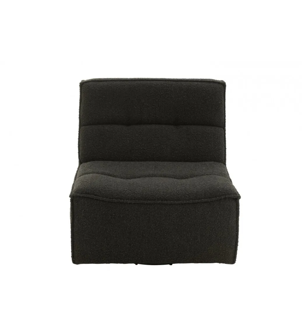 Fotel obrotowy Swivel Bouclé 83 cm czarny*J-Line Best