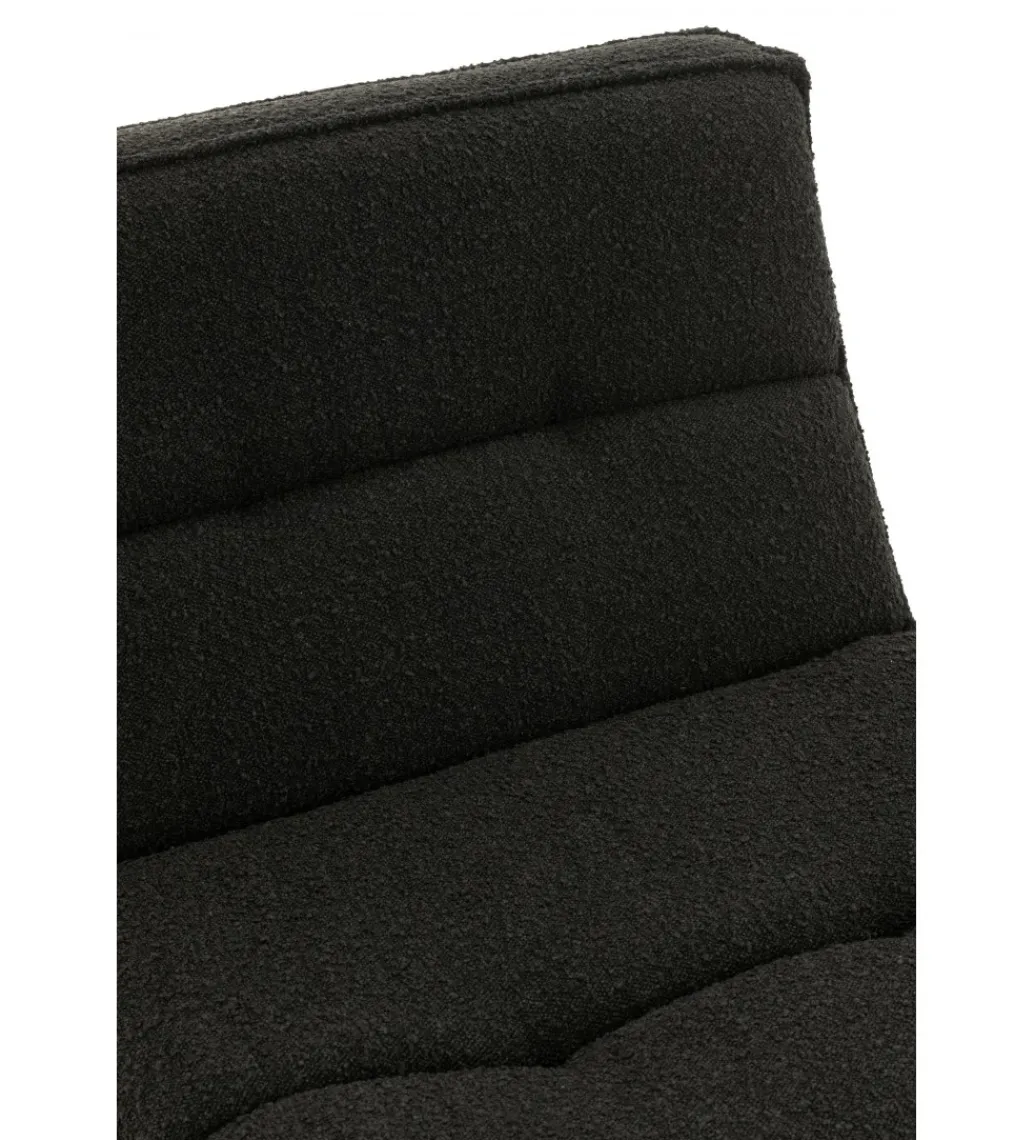 Fotel obrotowy Swivel Bouclé 83 cm czarny*J-Line Best