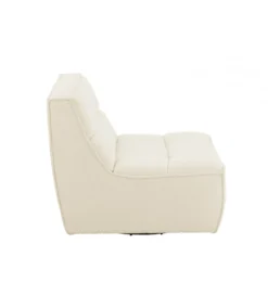 Fotel obrotowy Swivel Bouclé 83 cm kremowy*J-Line Outlet