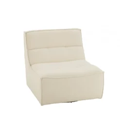 Fotel obrotowy Swivel Bouclé  83 cm kremowy*J-Line Outlet