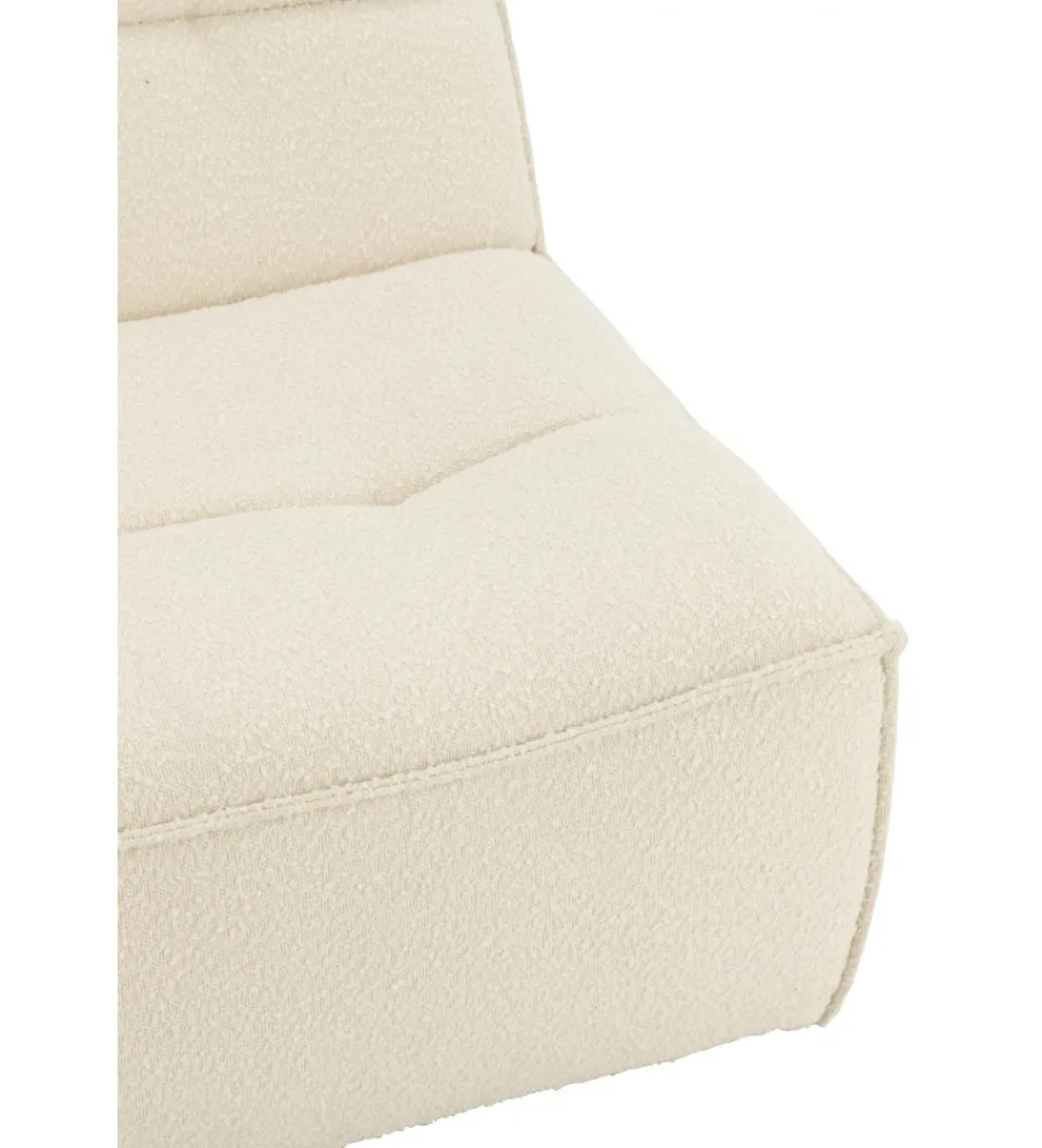 Fotel obrotowy Swivel Bouclé 83 cm kremowy*J-Line Outlet