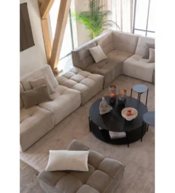 Fotel obrotowy Swivel Bouclé  83 cm taupe*J-Line New