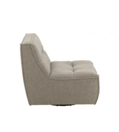 Fotel obrotowy Swivel Bouclé  83 cm taupe*J-Line New