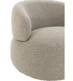Fotel obrotowy Swivel II Bouclé  82 cm taupe*J-Line Outlet