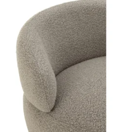 Fotel obrotowy Swivel II Bouclé  82 cm taupe*J-Line Outlet