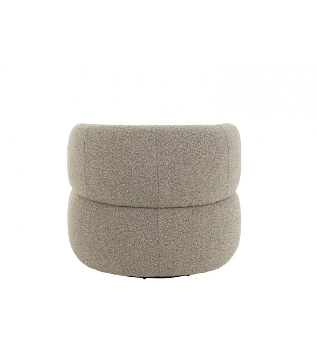 Fotel obrotowy Swivel II Bouclé 82 cm taupe*J-Line Outlet