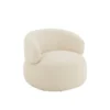 Fotel obrotowy Swivel II Bouclé  82 cm kremowy*J-Line New