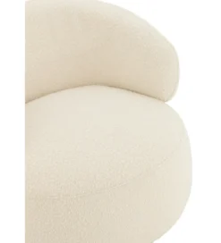 Fotel obrotowy Swivel II Bouclé  82 cm kremowy*J-Line New