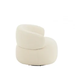 Fotel obrotowy Swivel II Bouclé 82 cm kremowy*J-Line New