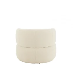 Fotel obrotowy Swivel II Bouclé 82 cm kremowy*J-Line New