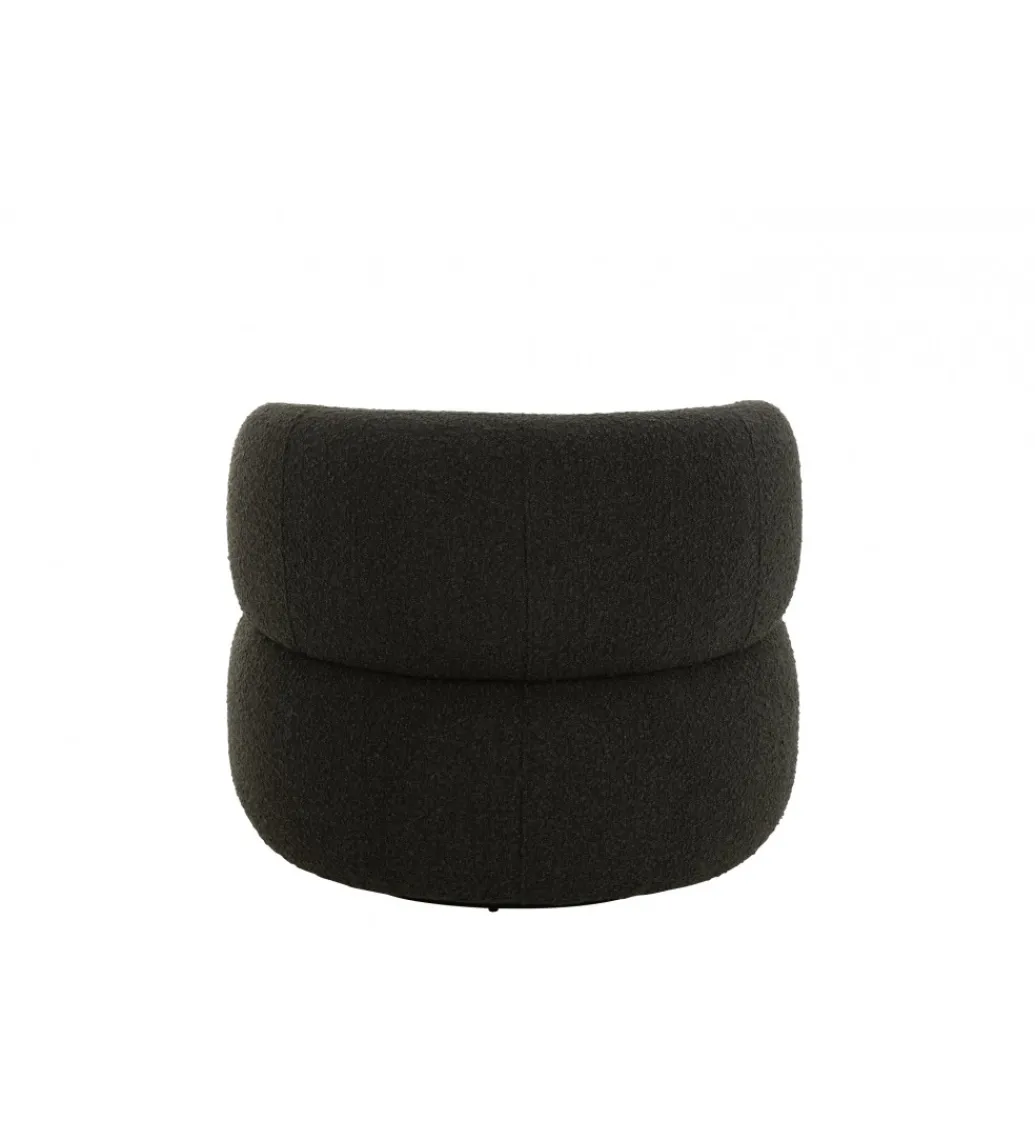 Fotel obrotowy Swivel II Bouclé 82 cm czarny*J-Line Best