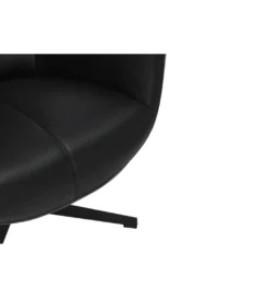 Fotel obrotowy VOGUE skórzany czarny*Invicta Interior - przedsprzedaż