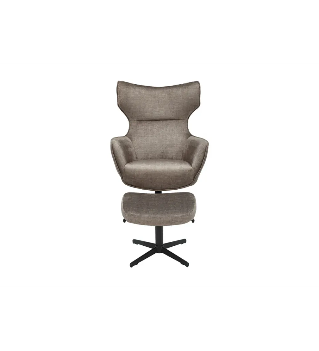 Fotel obrotowy VOGUE welwet taupe*Invicta Interior Clearance