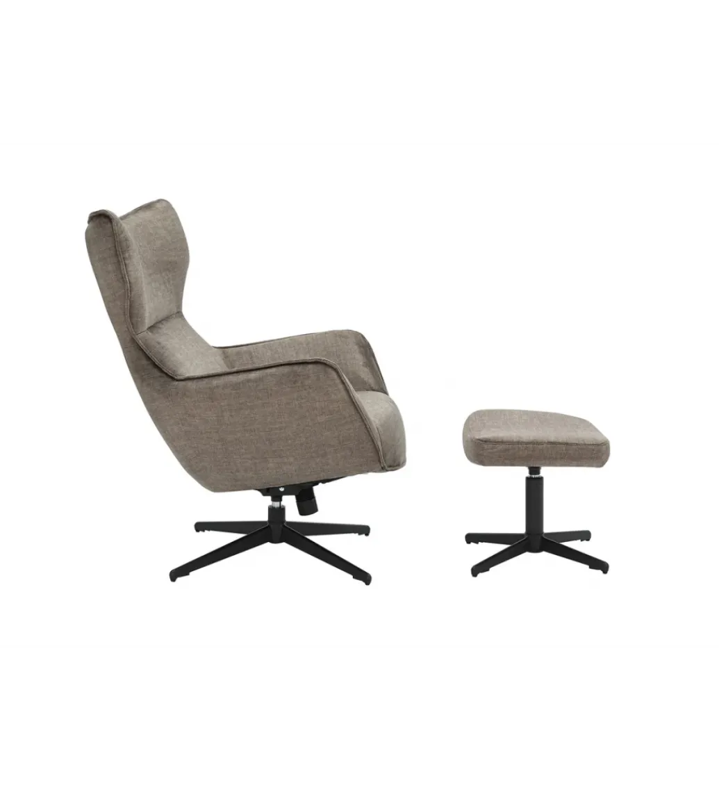 Fotel obrotowy VOGUE welwet taupe*Invicta Interior Clearance