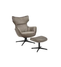 Fotel obrotowy VOGUE welwet taupe*Invicta Interior Clearance