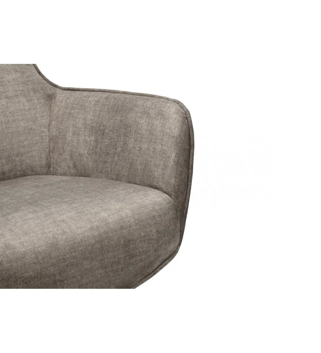 Fotel obrotowy VOGUE welwet taupe*Invicta Interior Clearance
