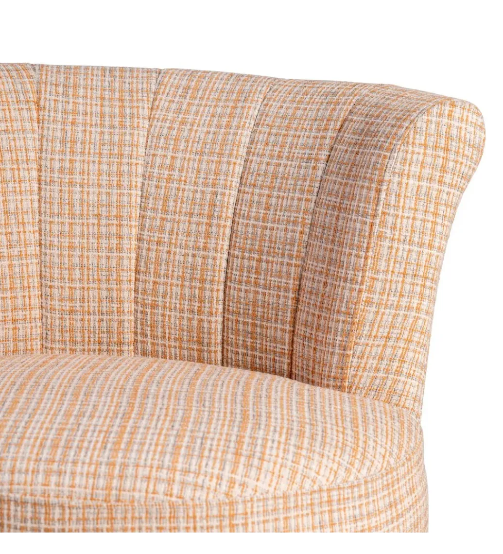 Fotel OSOI 71 cm tapicerowany marmurkowy*Zona-Design Outlet