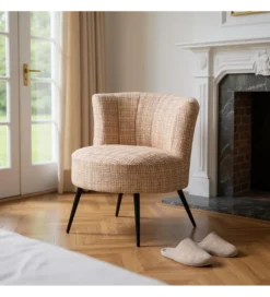 Fotel OSOI 71 cm tapicerowany marmurkowy*Zona-Design Outlet