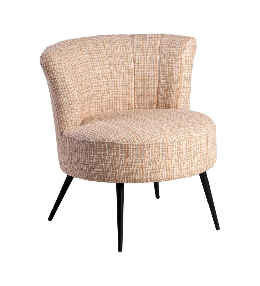 Fotel OSOI 71 cm tapicerowany marmurkowy*Zona-Design Outlet