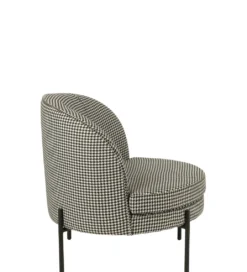 Fotel PIED DE POULE 70 cm czarnobiały*J-Line