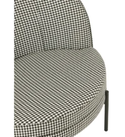 Fotel PIED DE POULE 70 cm czarnobiały*J-Line