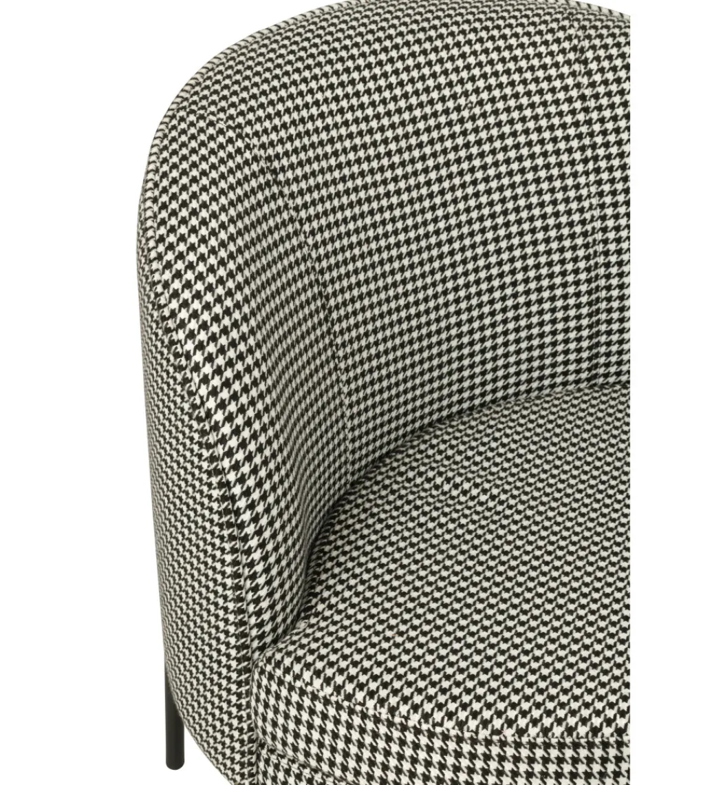 Fotel PIED DE POULE 70 cm czarnobiały*J-Line