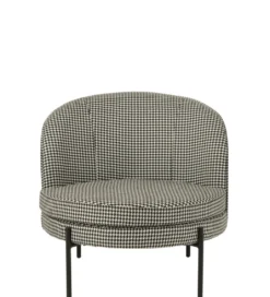 Fotel PIED DE POULE 70 cm czarnobiały*J-Line