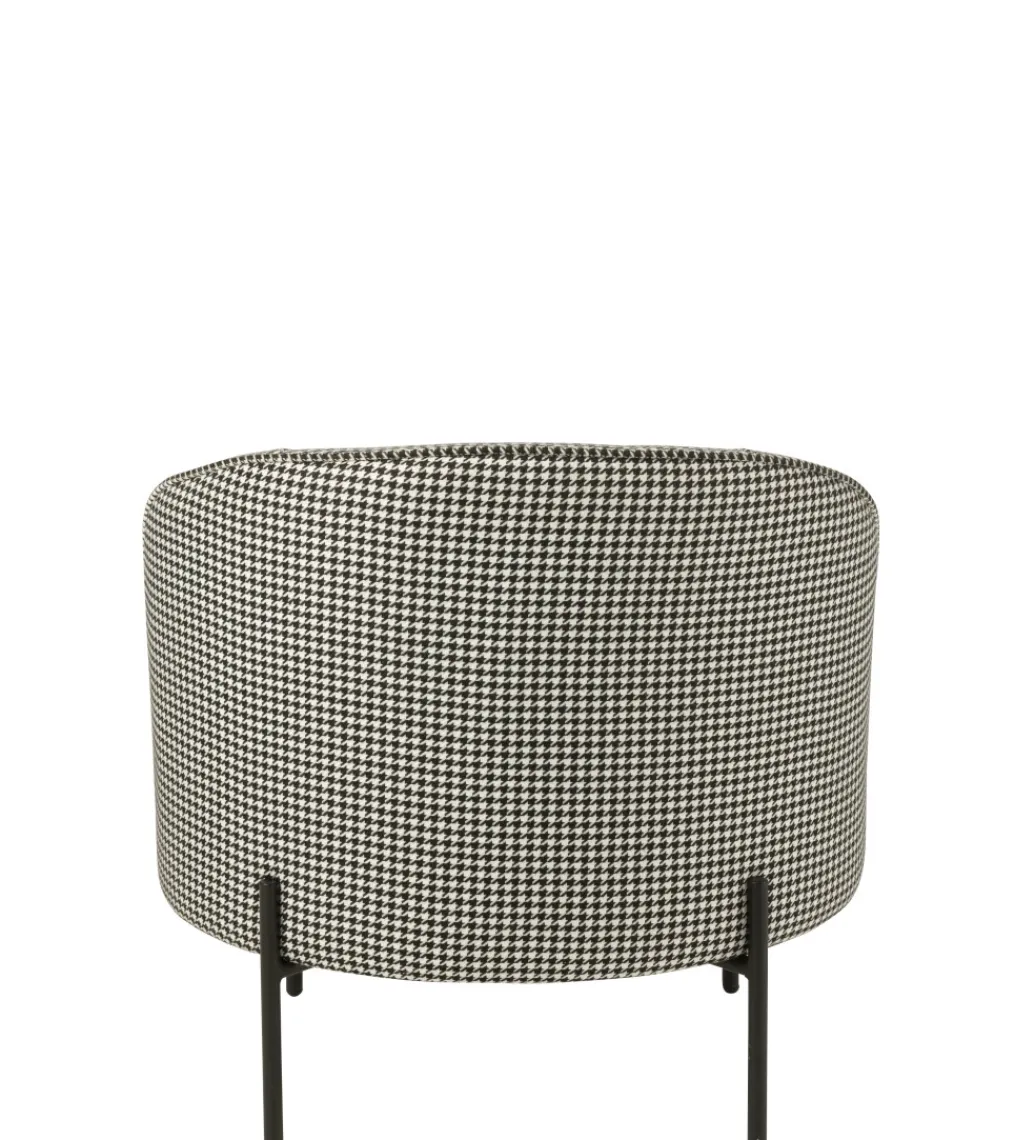 Fotel PIED DE POULE 70 cm czarnobiały*J-Line