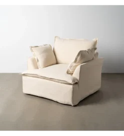 Fotel PLAZESO 115 cm beżowy*Zona-Design Outlet