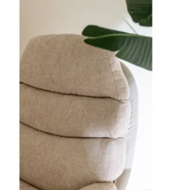 Fotel Relax z podnóżkiem beżowo szary*J-Line Sale