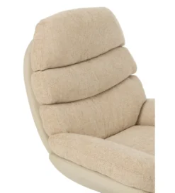 Fotel Relax z podnóżkiem beżowo szary*J-Line Sale