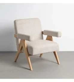 Fotel REZENTA 85 cm beżowy naturalny*Zona-Design Sale