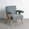 Fotel REZENTA 85 cm niebieski naturalny*Zona-Design Clearance