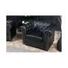 Fotel RONNI Chesterfield 110 cm czarny*Invicta Interior Discount
