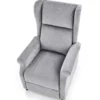 Fotel rozkładany AGUSTIN 75 cm szary*Halmar