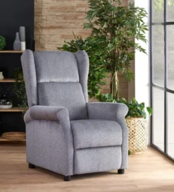 Fotel rozkładany AGUSTIN 75 cm z funkcją masażu szary*Halmar Discount