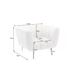 Fotel Scarlett 106 cm szampański beż*Invicta Interior Hot