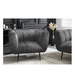 Fotel Scarlett 106 cm szary*Invicta Interior Sale