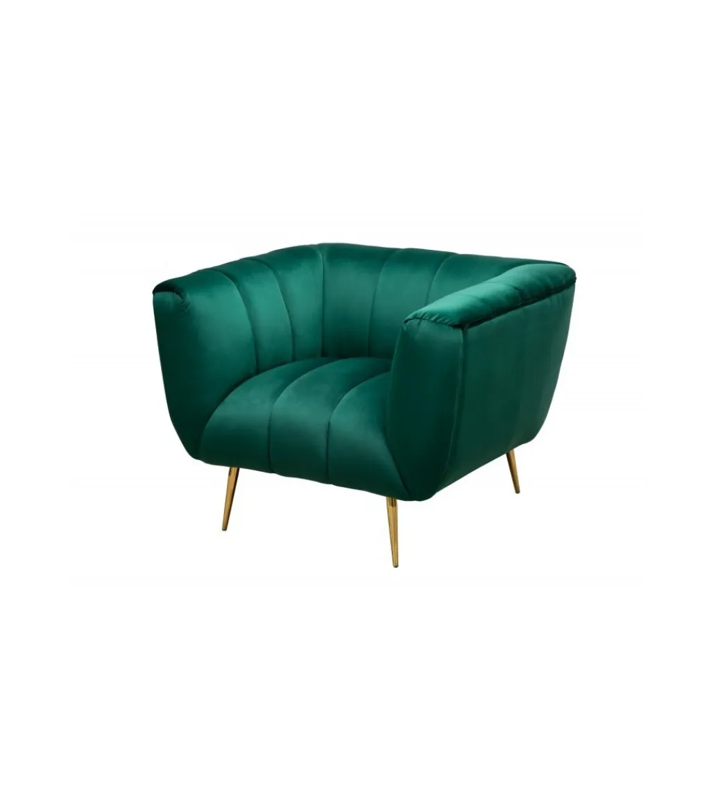 Fotel Scarlett szmaragdowo zielony*Invicta Interior Outlet